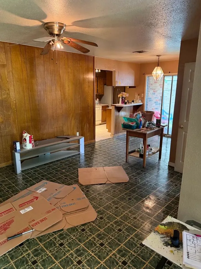 Real living room before renovation